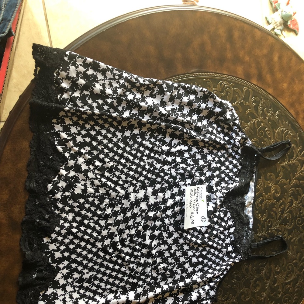 Avenue 22/24 chemise houndstooth lacy